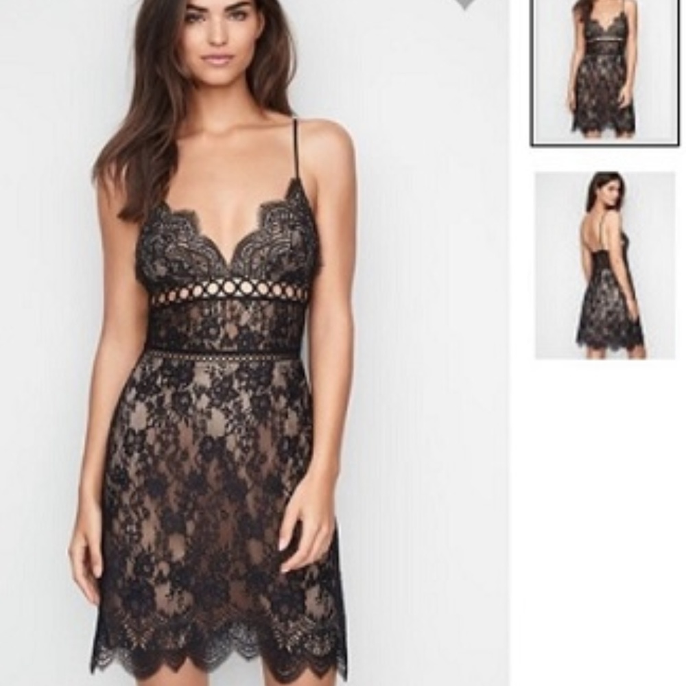 Victoria's Secret Floral lace and Rings slip dress